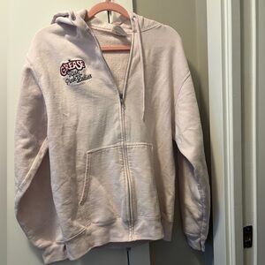 Grease Pink Ladies Baggy Light Pink Zip-Up Hoodie